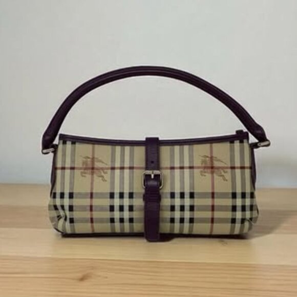 Burberry #WHV7T7 Haymarket Check Purple - Picture 1 of 1